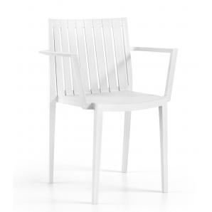4 Sillones chopin, apilable, polipropileno blanco* - 4 unidades
