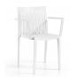 4 Sillones chopin, apilable, polipropileno blanco* - 4 unidades