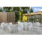 4 Sillones chopin, apilable, polipropileno blanco* - 4 unidades