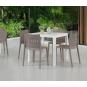 4 Sillas chopin, apilable, polipropileno blanco - 4 unidades