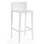 4 Taburetes chopin 99, apilable, polipropileno blanco - 4 unidades