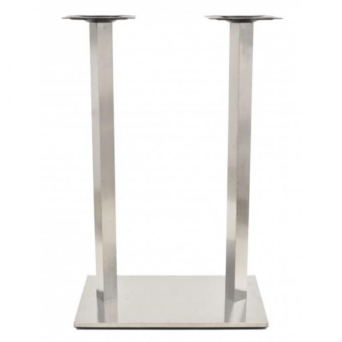 2 Bases de mesa ipanema, alta, acero inoxidable, base de 70 x 40 cms, altura 110 cms - 2 unidades