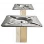 2 Bases de mesa ipanema, alta, acero inoxidable, base de 70 x 40 cms, altura 110 cms - 2 unidades