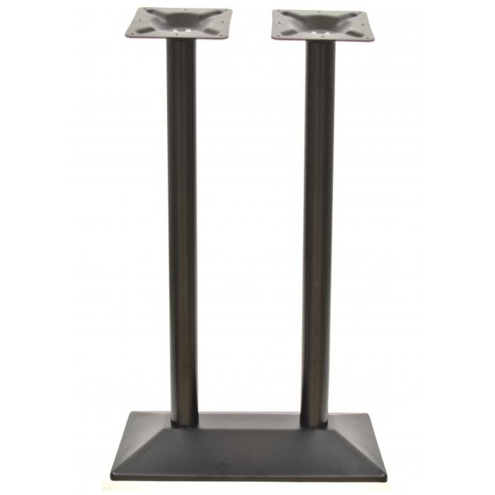 2 Bases de mesa soho, alta, rectangular, negra, base de 70 x 40 cms, altura 110 cms - 2 unidades