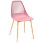 4 Sillas uncibay, metal, polipropileno rosa oscuro - 4 unidades