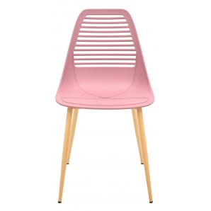 4 Sillas uncibay, metal, polipropileno rosa oscuro - 4 unidades