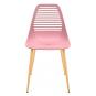 4 Sillas uncibay, metal, polipropileno rosa oscuro - 4 unidades