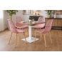 4 Sillas uncibay, metal, polipropileno rosa oscuro - 4 unidades