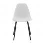 4 Sillas cluny, metal negro, polipropileno blanco - 4 unidades