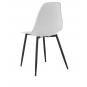 4 Sillas cluny, metal negro, polipropileno blanco - 4 unidades