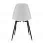 4 Sillas cluny, metal negro, polipropileno blanco - 4 unidades