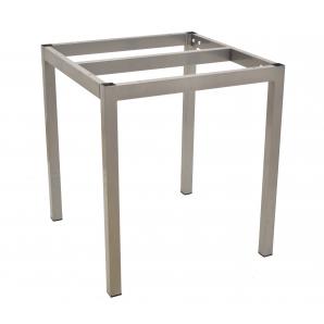 2 Bases de mesa lirio, metal, gris plata, 65 x 65 cms, altura 72 cms, para tableros de 70 x 70 cms - 2 unidades