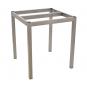 2 Bases de mesa lirio, metal, gris plata, 65 x 65 cms, altura 72 cms, para tableros de 70 x 70 cms - 2 unidades
