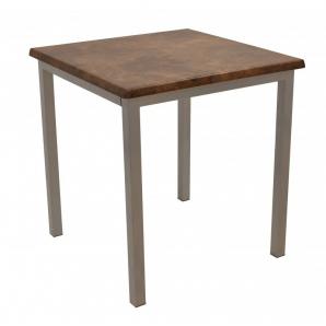 2 Bases de mesa lirio, metal, gris plata, 65 x 65 cms, altura 72 cms, para tableros de 70 x 70 cms - 2 unidades