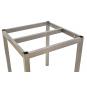 2 Bases de mesa lirio, metal, gris plata, 65 x 65 cms, altura 72 cms, para tableros de 70 x 70 cms - 2 unidades