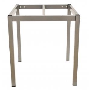 2 Bases de mesa lirio, metal, gris plata, 65 x 65 cms, altura 72 cms, para tableros de 70 x 70 cms - 2 unidades