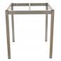 2 Bases de mesa lirio, metal, gris plata, 65 x 65 cms, altura 72 cms, para tableros de 70 x 70 cms - 2 unidades