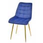 6 Sillas gilda, metal, dorado, tejido velvet azul - 6 unidades