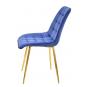 6 Sillas gilda, metal, dorado, tejido velvet azul - 6 unidades