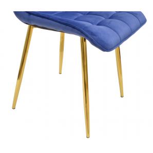 6 Sillas gilda, metal, dorado, tejido velvet azul - 6 unidades
