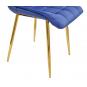 6 Sillas gilda, metal, dorado, tejido velvet azul - 6 unidades