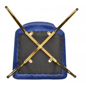 6 Sillas gilda, metal, dorado, tejido velvet azul - 6 unidades