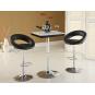 2 Taburetes luxus ( l ), cromado, similpiel negra - 2 unidades