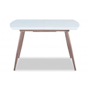Mesa sohail, extensible, metal, madera, cristal,140 ~ 180x80 cms