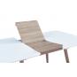 Mesa sohail, extensible, metal, madera, cristal,140 ~ 180x80 cms