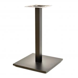 2 Bases de mesa beverly, tubo cuadrado, negra, base de 45 x 45 cms, altura 72 cms - 2 unidades