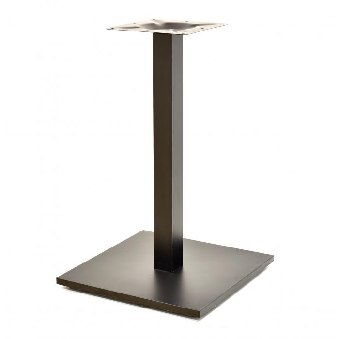2 Bases de mesa beverly, tubo cuadrado, negra, base de 45 x 45 cms, altura 72 cms - 2 unidades