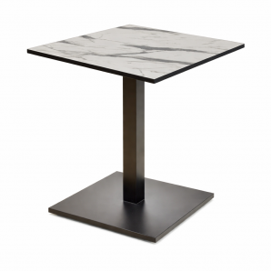 2 Bases de mesa beverly, tubo cuadrado, negra, base de 45 x 45 cms, altura 72 cms - 2 unidades