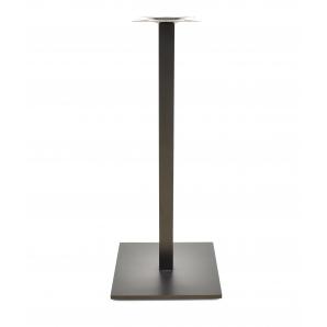 2 Bases de mesa beverly, alta, tubo cuadrado, negra, base de 45 x 45 cms, altura 110 cms - 2 unidades
