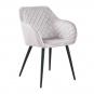 2 Sillones rolando, metal, tapizado velvet 13 gris claro - 2 unidades