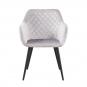 2 Sillones rolando, metal, tapizado velvet 13 gris claro - 2 unidades