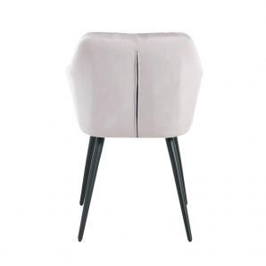 2 Sillones rolando, metal, tapizado velvet 13 gris claro - 2 unidades
