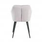 2 Sillones rolando, metal, tapizado velvet 13 gris claro - 2 unidades