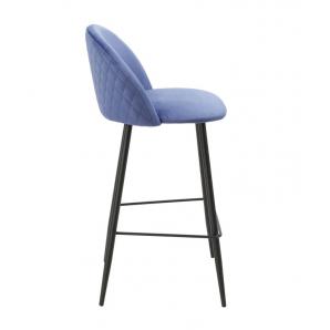 2 Taburetes magda, metal, tapizado velvet azul - 2 unidades