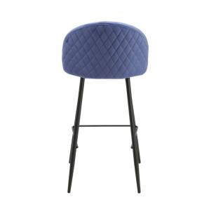 2 Taburetes magda, metal, tapizado velvet azul - 2 unidades