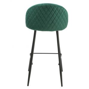 2 Taburetes magda, metal, tapizado velvet verde - 2 unidades