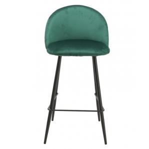 2 Taburetes magda, metal, tapizado velvet verde - 2 unidades