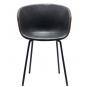 2 Sillones missouri, metal, similpiel cuero marrón y negro - 2 unidades