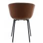 2 Sillones missouri, metal, similpiel cuero marrón y negro - 2 unidades
