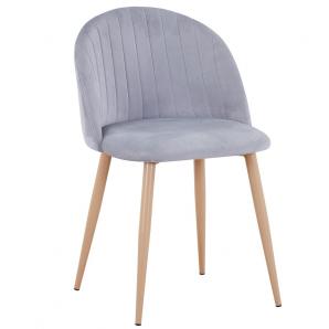 4 Sillas velvet new, patas metálicas, terciopelo gris 19 - 4 unidades