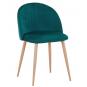 4 Sillas velvet new, patas metálicas, terciopelo verde 56 - 4 unidades