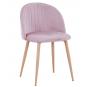 4 Sillas velvet new, patas metálicas, terciopelo rosa 25 - 4 unidades