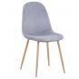 4 Sillas epoque new, patas metálicas, terciopelo gris 19 - 4 unidades