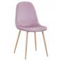 4 Sillas epoque new, patas metálicas, terciopelo rosa 25 - 4 unidades