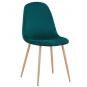4 Sillas epoque new, patas metálicas, terciopelo verde 56 - 4 unidades