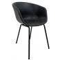 2 Sillones missouri, metal, similpiel negra - 2 unidades